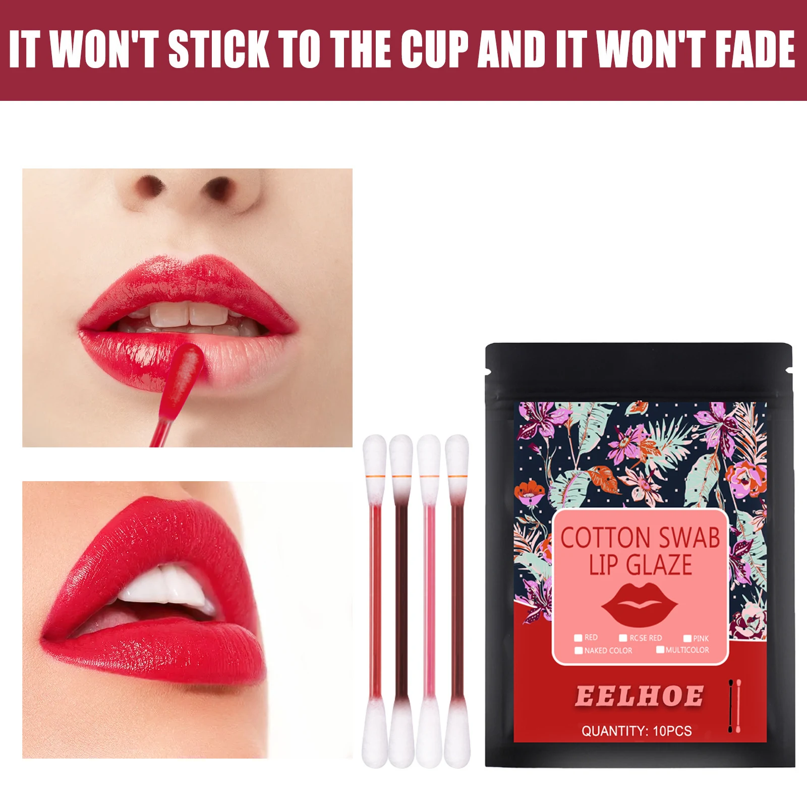 Moisturizing Non-Stick Cup Portable Cotton Swab Lipstick for soft, hydrated lips. Perfect for on-the-go touch-ups and lo — photo 4