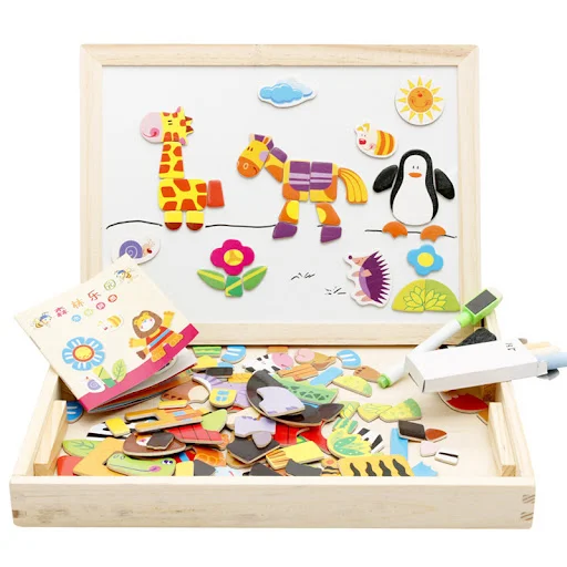 Title 8, Brinquedo de desenho magnético de animais com q...