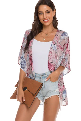Title 7, Camicetta di gonna da spiaggia in chiffon a col...