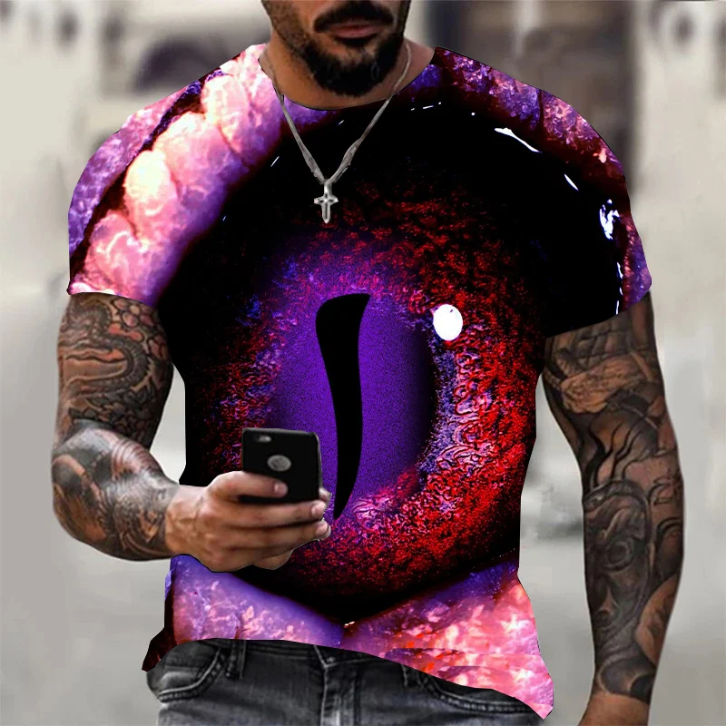 Heren modieuze T-shirt met korte mouwen en print, ademend en comfortabel, ideaal voor de zomer, casual stijl met trendy designs. — foto 1