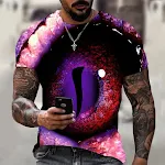 Heren modieuze T-shirt met korte mouwen en print, ademend en comfortabel, ideaal voor de zomer, casual stijl met trendy designs. — foto 1