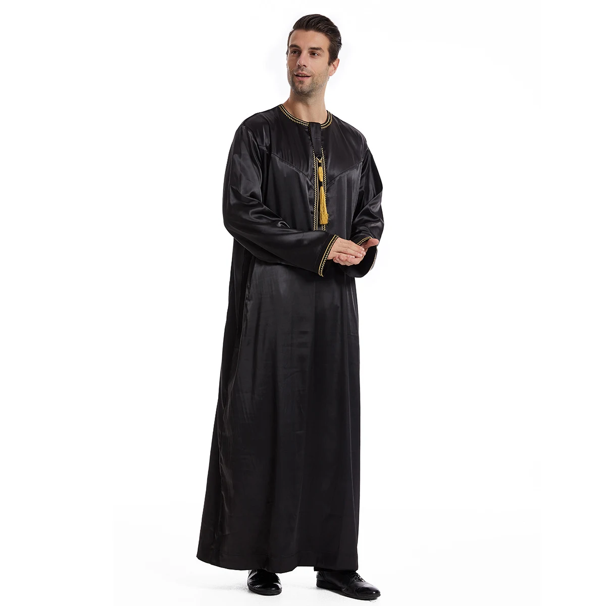 Title 5, Ethnic Stitching Contrast Color Mens Robe offe...