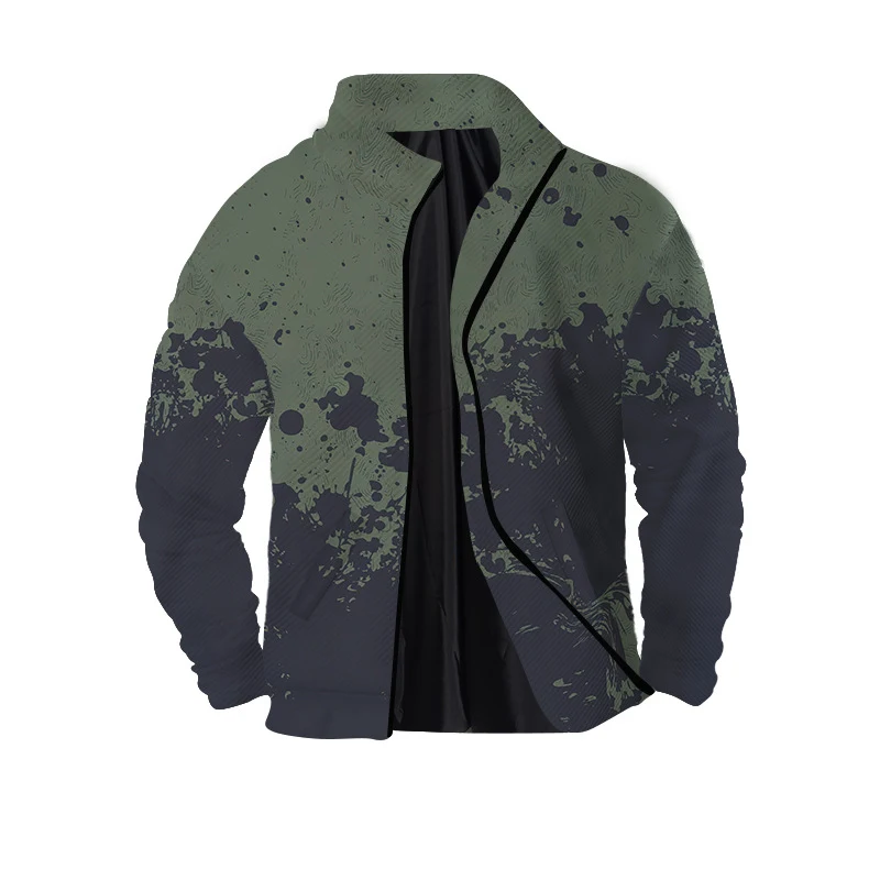 Title 18, Mens Twill 3D Zipper Jacket with digital print...