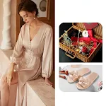 Champagne and slippers gift bo