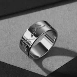 Anel de Montanha de Aço Inoxidável para Moda. Design Elegante e Resistente. Jóia Perfeita para Homens e Mulheres. Presente Ideal. — foto 4