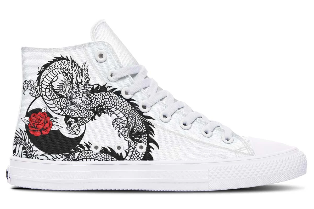 Title 15, Printed Couple High-top Canvas Shoes, stylish a...