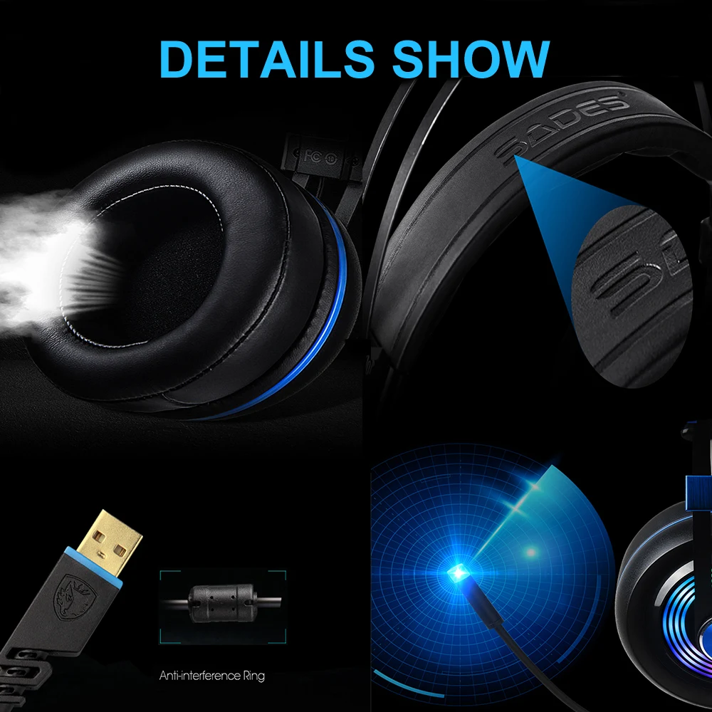 Title 3, Wire-Controlled Headset with Colorful Surround ...
