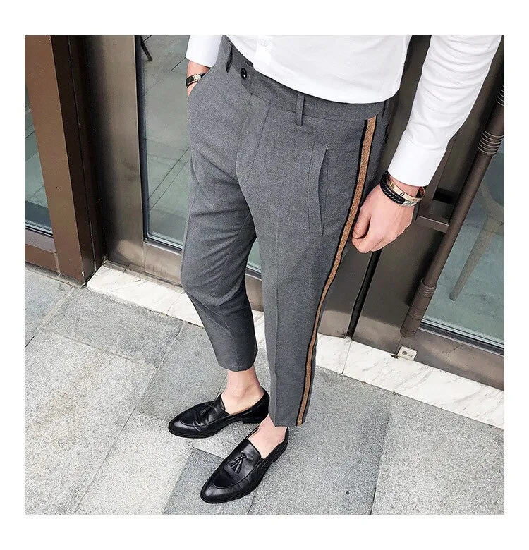 Title 27, Calças sociais slim fit para homens, caimento i...