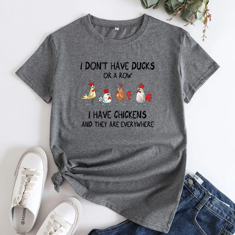 Women's Fashion Casual Cartoon Print Round Neck Short Sleeve T-shirt Comfortable Summer Top for Everyday Wear Cute and S — photo 2
