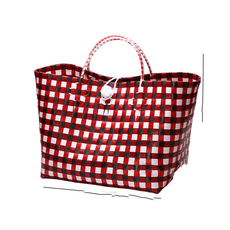 Cesta de Compras Grande Estilo Rattan Ampla e Resistente Perfeita para Compras Leve Tudo o Que Você Precisa com Conforto e Elegância no Dia a Dia — foto 6
