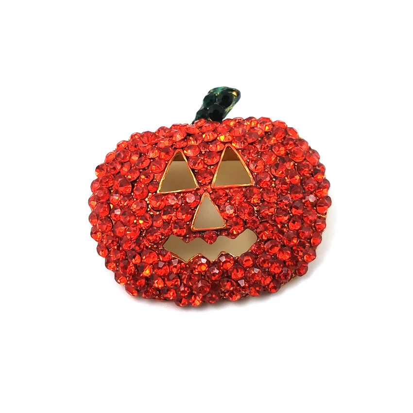 Broche de Abóbora de Natal Vermelha com Perfuração de Pontos Halloween, ideal para looks festivos e temáticos. — foto 7