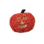 Broche de Abóbora de Natal Vermelha com Perfuração de Pontos Halloween, ideal para looks festivos e temáticos. — foto 7