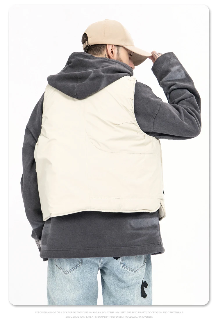Title 12, New mens solid color cotton-filled loose cotto...