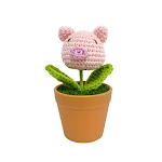 Decoração para casa com girassol em vaso, tecida à mão, produto finalizado, que traz alegria e um toque artesanal para seu ambiente. — foto 7