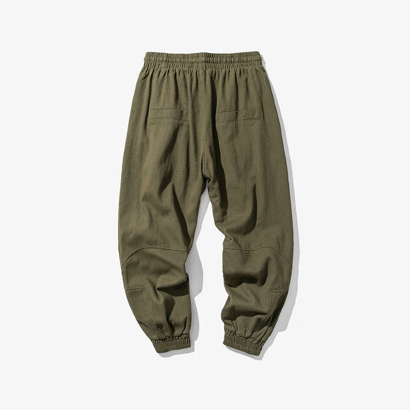 Men's Embroidered Washed Casual Cargo Pants, Comfortable Everyday Wear, Durable and Stylish, Perfect for Casual Outings — photo 2
