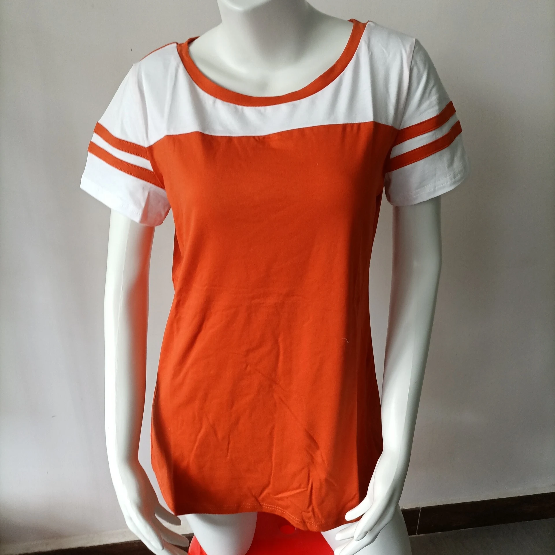 Title 7, T-shirt girocollo a contrasto per top estivo da...