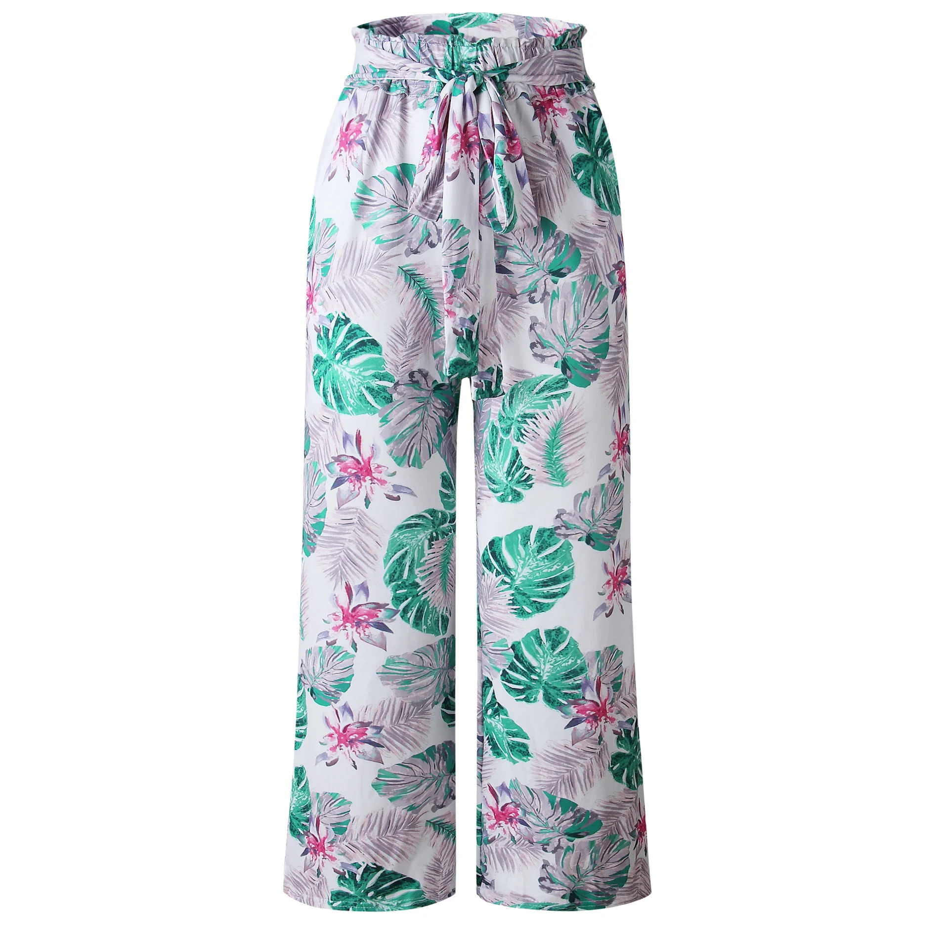 Title 8, Womens summer printed wide-leg pants, comforta...