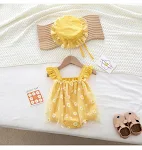 Vestido para bebê sem mangas com suspensório e calcinha, estilo princesa. Conforto e charme para sua pequena. — foto 18