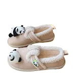 Sapatos de Algodão Panda Fofos, Forrados com Lã de Cordeiro Grossa, Desenho Animado, para Conforto e Cal warmos — foto 9