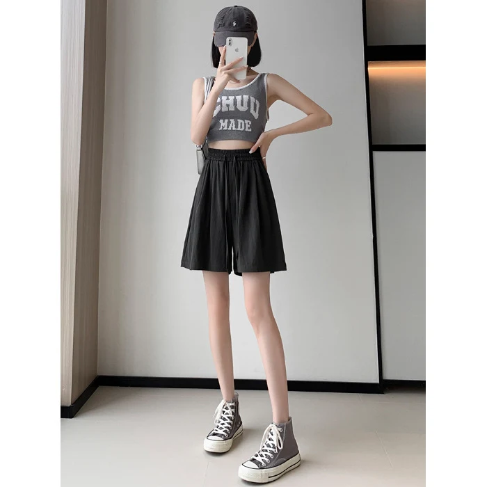 IJszijde Draping Shorts voor meisjes zomer dun Lichtgewicht en ademend, comfortabel voor warme zomerdagen. — foto 3