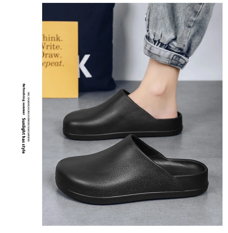 Closed-toe Slippers Outdoor Wear Non-slip Waterproof and Oil Resistant Half Slippers for Protection and Comfort — photo 1