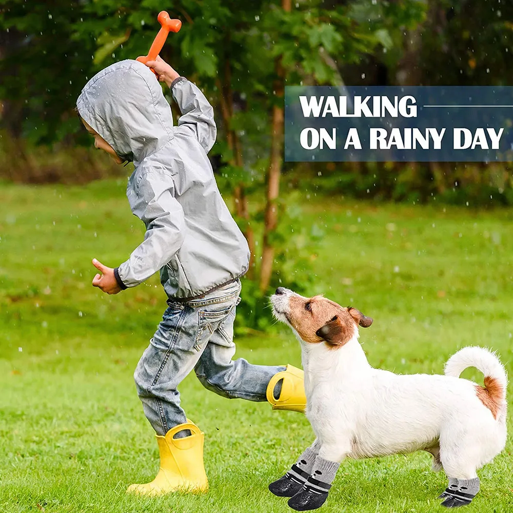 Title 3, Dog Cat Boots Shoes Socks Waterproof Dog Shoes ...