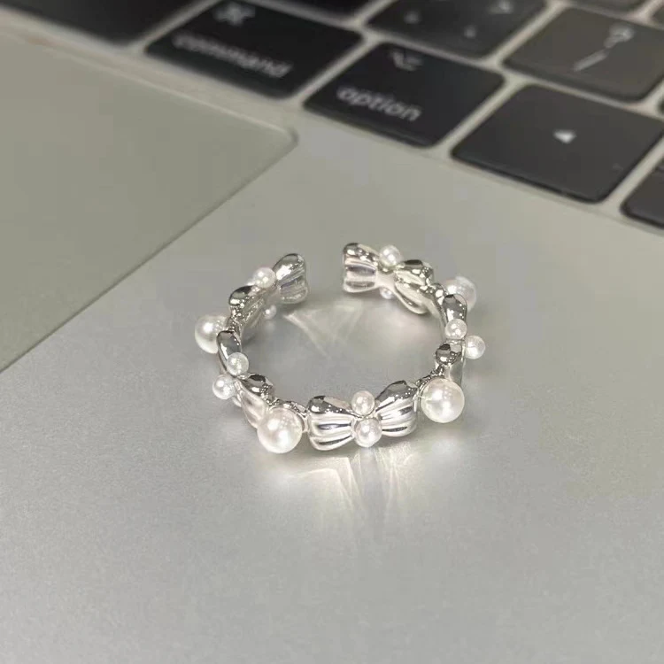 Title 2, Anillo de diseño francés dulce con lazo, un toq...