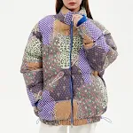 Cashew Nut Flower Thick Cotton Zip Print Thermal Jacket for warmth and comfort, stylish protection from the cold — photo 6