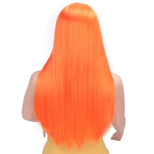 Title 3, Extensão de cabelo liso longo falso para mulher...
