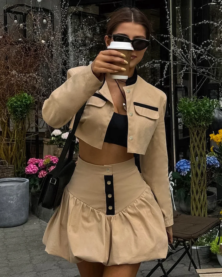 Title 18, Autumn Commuter Professional Bud Skirt Suit Fas...