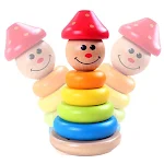 Grande Torre de Copos de Palhaço Arco-Íris Brinquedo Empilhável Estimula Habilidades Motoras e Criatividade com Cores Vibrantes — foto 4