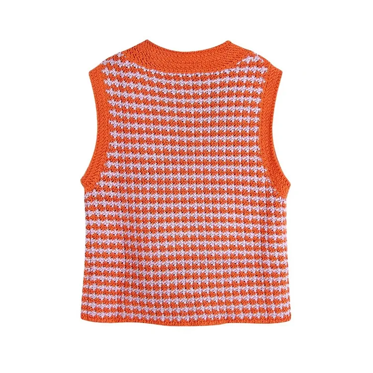Temperament With Contrast Color Slim Short Top Women — photo 5