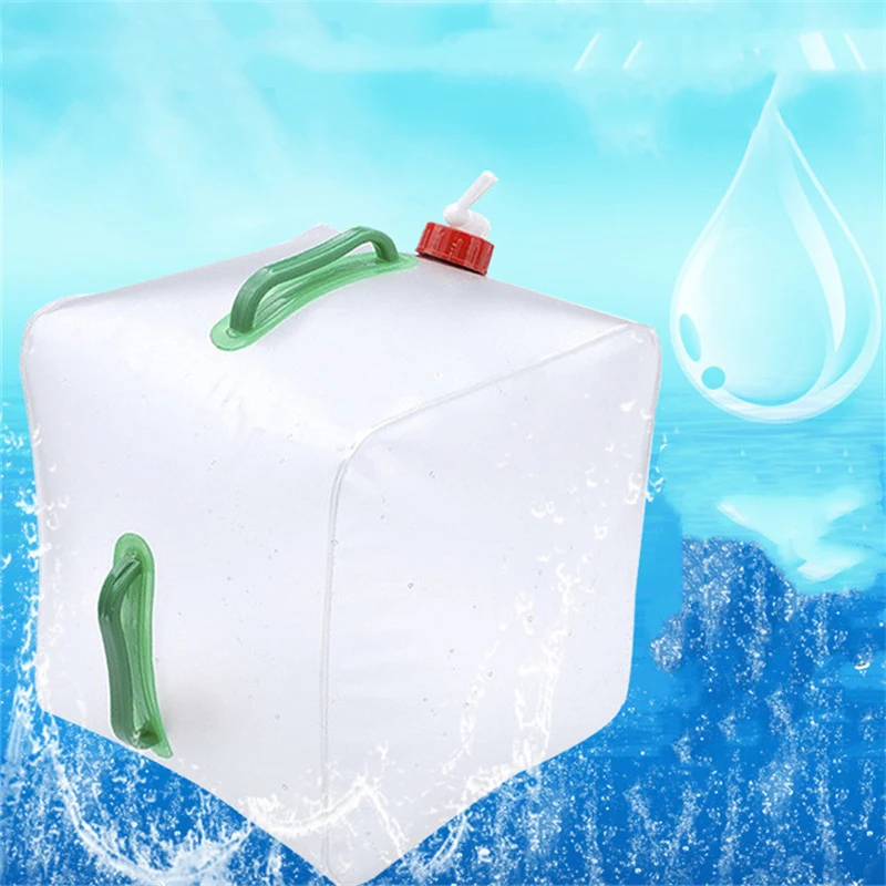 Outdoor Large Capacity Portable Folding Water Bag. Perfect for camping, hiking, and emergencies. Easy to store and trans — photo 2