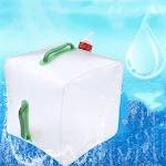Outdoor Large Capacity Portable Folding Water Bag. Perfect for camping, hiking, and emergencies. Easy to store and trans — photo 2