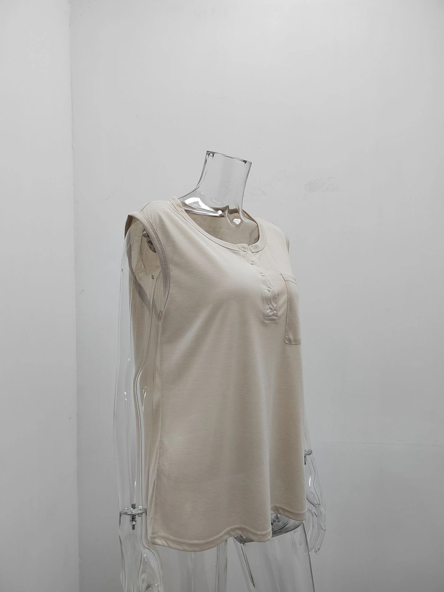 Title 9, Womens Sleeveless Solid Color Casual Loose Pul...