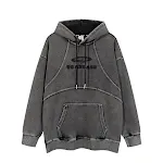 High Street American Retro Washed Patchwork Hoodie Maré — foto 1
