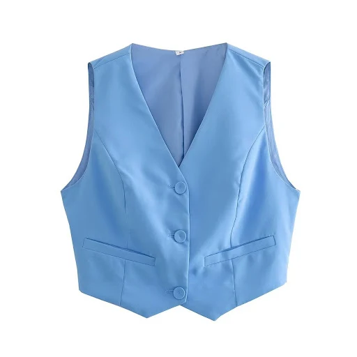 Title 4, Completo due pezzi da donna, gonna e gilet azzu...