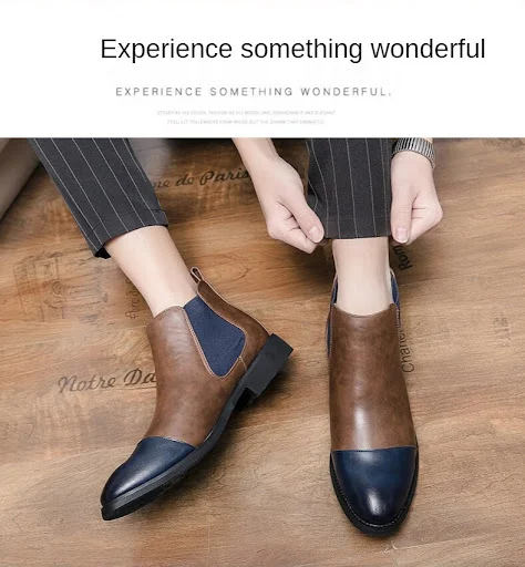 Title 8, Stivali Martin da Uomo Eleganti in Stile Britan...