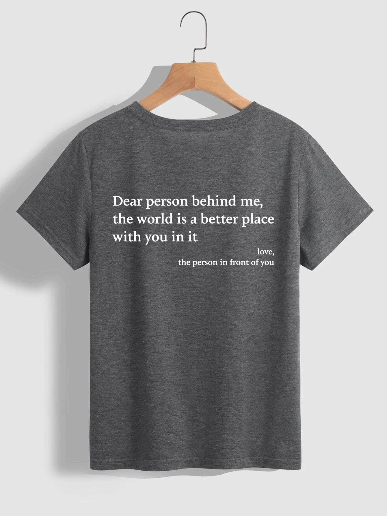 Nieuwe mode dames letter T-shirt met ronde hals en korte mouwen slogan tee-top — foto 30