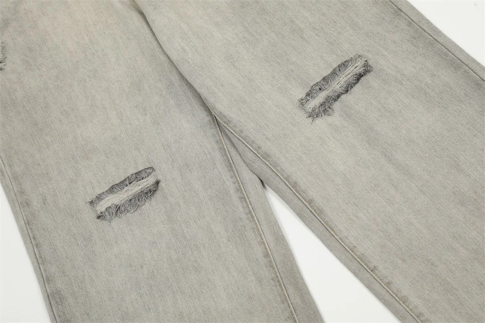 Title 7, Mens Hand-painted Graffiti Ripped Jeans Unique...