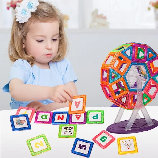 Title 3, Childrens Educational Magnetic Building Blocks...