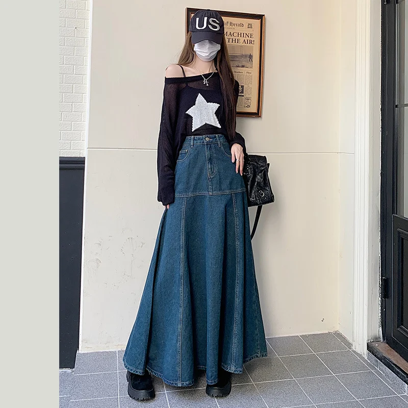 Women's slim wrapped hip denim skirt, designed to enhance your figure and offer a modern, stylish look for any occasion. — photo 6