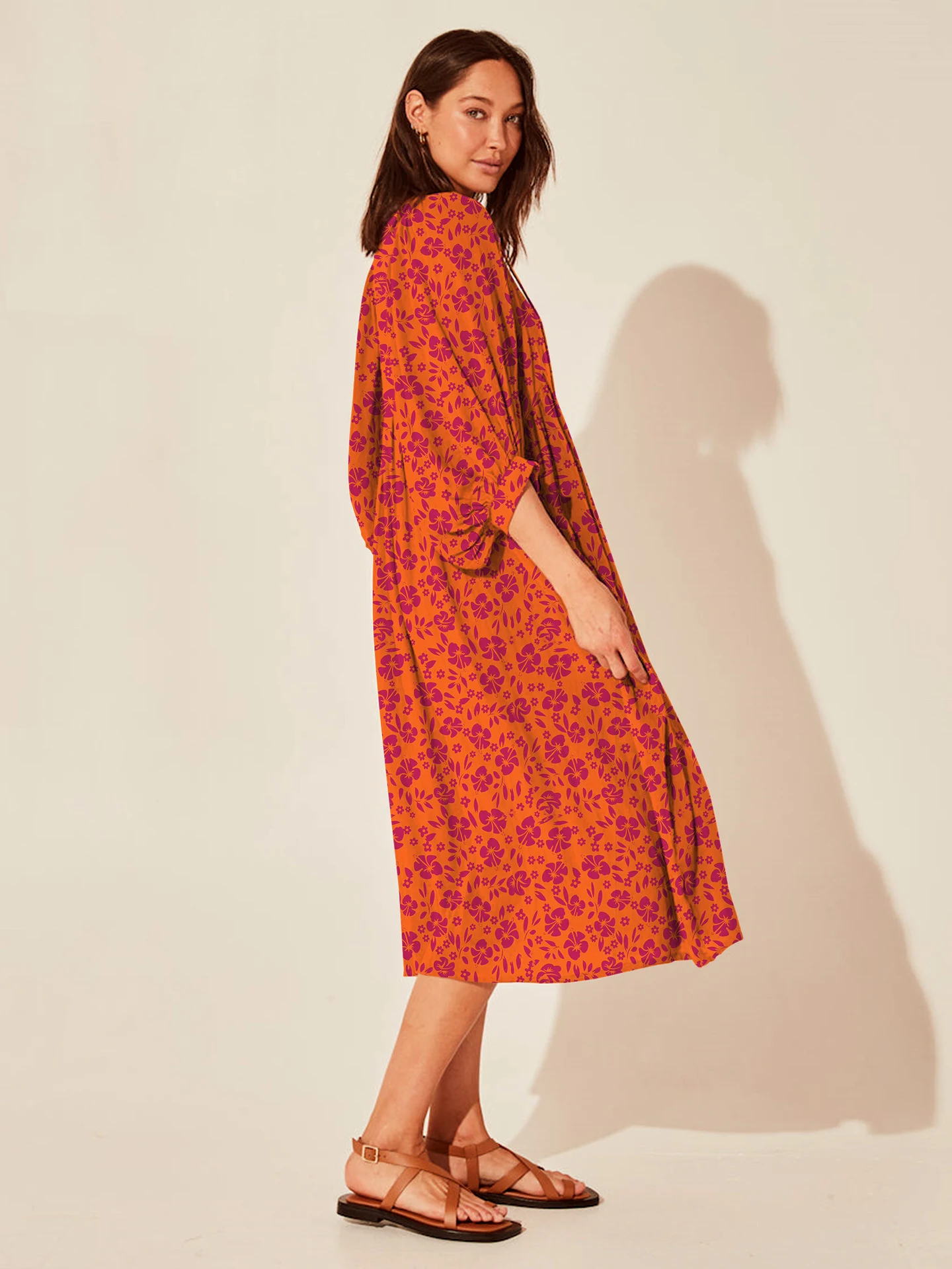Title 17, European American High-end Niche Floral Skirt V...