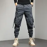 Men's Stretch Overalls Youth Casual Trousers – Comfortable and flexible overalls for young men, perfect for everyday wea — photo 4