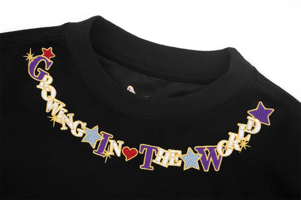 Title 6, Mens Embroidered Letter Crew Neck T-shirt, com...