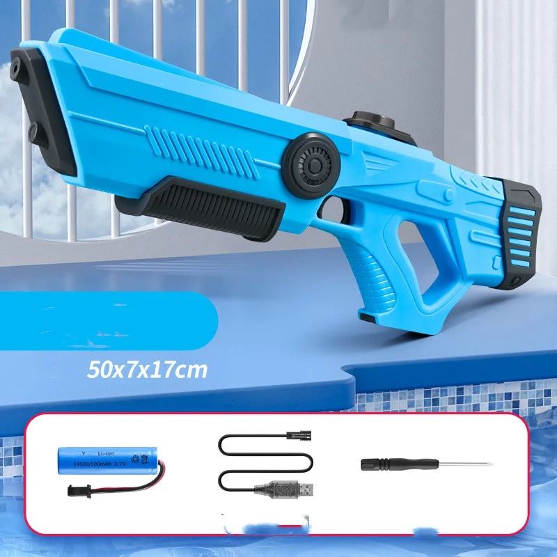 Pistola de água elétrica automática infantil grande capacidade Sucção de água Diversão garantida no verão com praticidade e potência. — foto 5