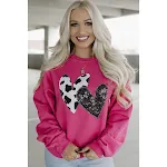Blusa de Manga Longa com Gola Redonda Feminina, Estampa Solta. Suéter confortável e elegante, perfeito para um visual casual e dia a dia. — foto 10