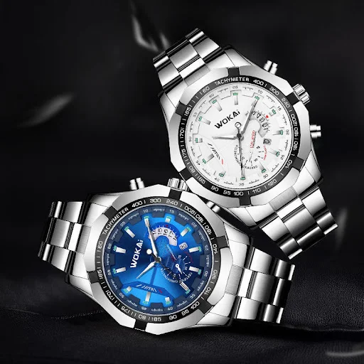Title 2, Horloge Kalender Stalen Band Zonder Mechaniek D...