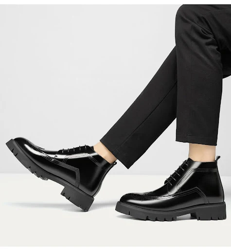 Title 8, Leder Martin Boots mit dicker Sohle Britischer ...