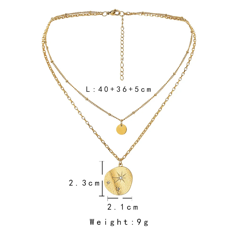 Colar dourado elegante e fashion em aço inoxidável. Adicione um toque de sofisticação ao seu visual com este acessório deslumbrante. — foto 2
